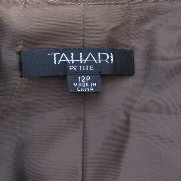 Tahari Petites Gorgeous Brown Blazer Size 12P - Picture 3 of 5